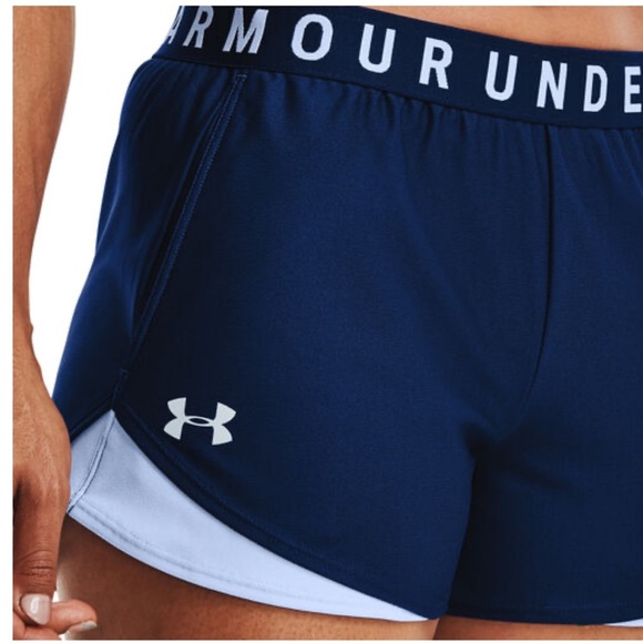 Under Armour Blue Athletic Shorts Lightweight Elastic Waist - Picture 4 of 9